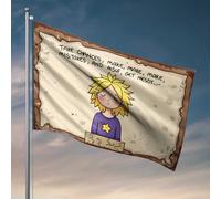 Men Decor Embrasse la créativité : Prenez des chances, faites des erreurs, soyez désordonné! Drapeaux pour décoration extérieure de terrasse (152 x 244 cm)