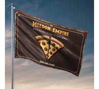 Men Decor Meedon Empire : A Slice Of Fun In Every Game! Drapeaux pour décoration extérieure de patio (120 x 180 cm)