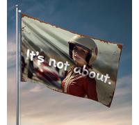 Men Decor Racing Spirit : It 'S Not About The Finish Line Drapeaux pour extérieur Patio Decor (120 x 180 cm)