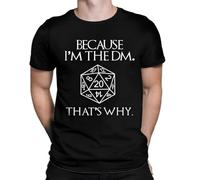 Men-Dungeon-Master-Black-T-Shirt-Because-Im-The-DM-Thats-Why-Pure-Cotton-Tees-Harajuku