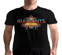 Men Ear-Th Wi-ND & FI-Re Round Neck Pure Cotton Short Sleeve Comfortable Adult T-Shirt Top Black 3XL