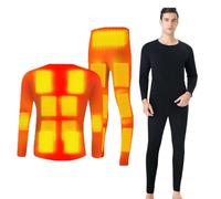 Men Electric Heated Thermal Underwear 20-Zone Heated Underwear Set, Washable Heating Trousers and for r Outdoor,XL