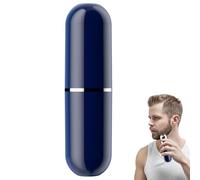 Men Electric Razor, Portable Shaver Device, Pop-Up Beard Trimmer, Double Blade System, Long-Lasting Power, Painless Veneer Shave, Perfect for Travel, Car, On-the-Go Grooming, (Blue)