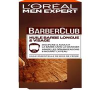 Men Expert BarberClubHuile Barbe Longue et Visage Homme Nourrissant & Apaisant Usage Quotidien À l'Huile Essentielle de Bois 30 ml