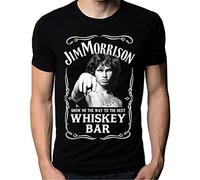 Men Fashion t-Shirt Jim Morrison Show Me The Way to Next Whiskey Bar Doors Logo Men's T-Shirt Men Casual Shirt