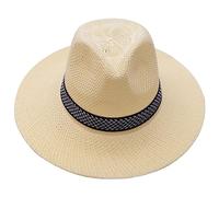 Men Fedora Trilby Straw Hat Womens Mens British Classic Panama Hats UV Protection Sun Beach Visor Hat Men Short Brim Outdoor Summer Cowboy Jazz Hats Cap
