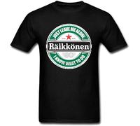 Men for Kimi Raikkonen Leave Me Alone Circular Logo Short Sleeve T-Shirts XL