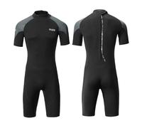 Men Gray,XS,Combinaison Intégrale Homme 1,5 mm Ultra Extensible avec Capuche, Combinaison de Plongée en Néoprène Une Pièce avec Fermeture Éclair Frontale, Combinaison Thermique Flexible pour Surf