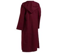 Men Hooded Robe Cloak Knight Fancy Cool Cosplay Costume Red XL