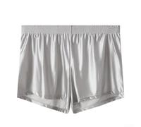 Men Ice Silk Boxer Shorts Loose Fit L-3XL(Gray XL)