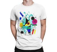 Men Joan Miro The Singing Fish Abstract Surrealism T Shirt Pure Cotton Clothes Vintage Short Sleeve O Neck Tee Shirt T-Shirts White Manches Courtes(3X-Large)
