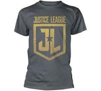 Men Justice League classique bouclier gris T-shirt: Petit Gris G