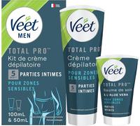 Men - Kit D¿Épilation Parties Intimes - Crème Dépilatoire 100ml Et Baume De Soin 50ml - Zones Sensibles[Z505]