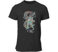 Men Knight of Zodiacs (2) 2 Anime Shiryu Cool Graphic Tees T-Shirt Black L