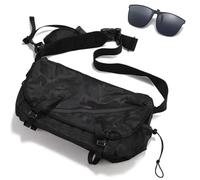 Men Large Capacity Flap Crossbody Bag,Waterproof Nylon Casual Shoulder Bag,Vintage Travel Foldable Sports Satchel Bags