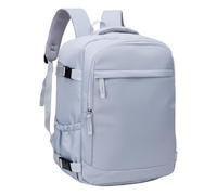 Men Large Capacity Travel Backpack Oxford Waterproof Multi-pocket (Aqua | Sac d'école de banlieue à sangle respirante pour ordinateur portable multi-poches de 15,6 pouces (bleu aqua)