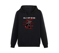 Men Lightweight Hoodie Maglia Moto Tourist Trophy Isle of Aglietta Cotton Blend Sweatshirts Black XXL