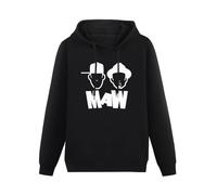 Men Long Sleeve Printed Hoodies Masters at WorkMen's Hoody Sweatershirt Black M