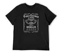 Men Narcos T-Shirts Funny Tops Narcos Pure Cotton Tees Harajuku Tshirt Black S