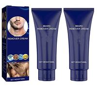 Men Per_manent Crème dépilatoire pour barbe pour homme, crème d'épilation permanente, crème dépilatoire naturelle douce sans pa_inless - Convient pour le visage, les jambes, les bras (taille unique, 2