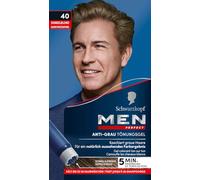 Men Perfect Gel teinté anti-gris 40 blond foncé (2 x 80 ml) pour homme estompe les cheveux gris, teinte anti-gris pour un résultat naturel