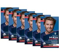 Men Perfect Gel teinté anti-gris 60 marron moyen (6 x 80 ml) - Pour homme - Pour un résultat naturel