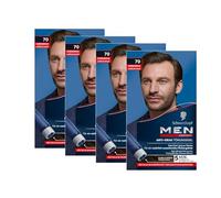 Men Perfect Gel teinté anti-gris 70 marron foncé (4 x 80 ml) pour homme estompe les cheveux gris, teinte anti-gris pour un résultat naturel