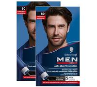 Men Perfect Gel teinté anti-gris 80 châtain noir (2 x 80 ml), coloration pour homme estompe les cheveux gris, teinte anti-gris pour un résultat naturel