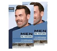 Men Perfect Re-Nature Lot de 2 crèmes repigmentantes pour homme Brun foncé à noir (2 x 145 ml), restaure la couleur naturelle des cheveux sans cheveux et cache en douceur les cheveux gris