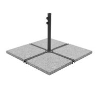 MEN-Plaque de poids carrée pour parasol Granit 25 kg Gris 45070