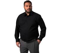 Men Plus Businesshemd, Vario Kragen, CF, Easy Care, 1/1 T-Shirts, Noir, 5XL Hommes