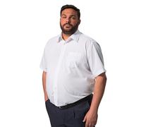 Men Plus Chemise de Ville Men+ à Manches Courtes, col Ajustable, matière Easycare et Coupe Comfort Fit - Jusqu'au 8 XL Blanc Neige 5XL 830758200-5XL