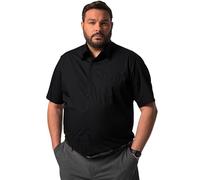 Men Plus Hommes Chemise de Ville Men+ à Manches Courtes, col Ajustable, matière Easycare et Coupe Comfort Fit - Jusqu'au 8 XL Noir 4XL 830758100-4XL