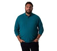Men Plus Hommes Polo Men+ en Maille piquée, Ventre Confort et Manches Longues, Collection Basic - Jusqu'au 8 XL Bleu fumé XXL 836274760-XXL