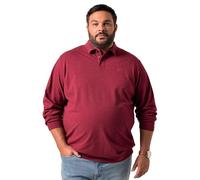 Men Plus Hommes Polo Men+ en Maille piquée, Ventre Confort et Manches Longues, Collection Basic - Jusqu'au 8 XL Marron cuivre XXL 836274542-XXL