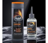 MEN Power Effect Coffein Lot de 2 soins capillaires Balea | Shampoing (250 ml) & Boost Tonic (150 ml) pour la perte de cheveux héréditaire* | Avec caféine & RootBio Tec pour renforcer les racines des