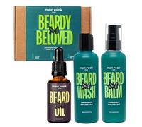 Men Rock Beard Care Gift Set with Beard Wash, Beard Balm and Beard Oil to Keep Beard Under Control, Sicilian Lime and Caffeine Fragrance 2 x 100ml, 1 x 30ml