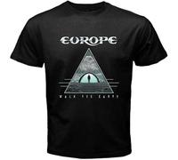 Men Round Neck T Shirts Europe Walk The Earth Album Man Fashion Cotton Tops Black XL Unisex 100% Cotton Short-Sleeve T-Shirts Black XXXL
