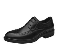Men’s Classic Lace-Up Leather Tuxedo Dress Shoes Cap Toe Formal Office Shoes Luxury & Comfortable(Black,38 EU)