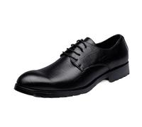 Men’s Comfort Lace Up Oxford Dress Shoes Orthopedic Leather Brogue Business Formal Footwear(Black,45.5 EU)