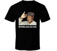 Men-s-Fashion-Bill-Cosby-Drinks-are-on-Me-Funny-Art-Graphic-T-Shirt Black XL