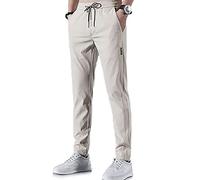 Men‘s Fast Dry Stretch Pants, 2023 New Ice Silk Breathable Quick Dry Casual Hiking Joggers with Pockets (Khaki,X-Large)