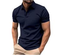 Men’s Golf Polo Shirt Collared Henley Short Sleeve Casual Business Tee
