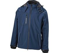 Men 's Winter Softshell Veste/James & Nicholson (JN 1000) s m l XL XXL Gris Navy Blue Large