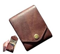 Men Slim Wallets, Handmade Vintage PU Leather Wallet, 3.94x3.15x1.14 inches Organized & Functional Layout, Stylish Money Bag for Daily Use, Travel, Husbands, Fathers and Gifting