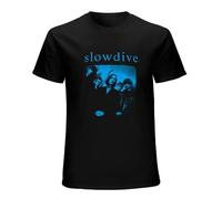 Men Slowdive Tour 90S Cotton T-Shirt Unisex Tee Black L