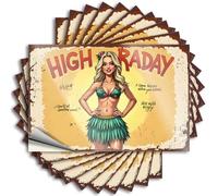 Men Stuff, Citation Boss Hard High Radar : The Enchanting Hula Dancer | Autocollants en vinyle imperméable de printemps (6 x 9 cm)