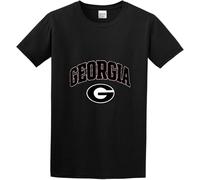 Men T Shirt Georgia Bulldog Arch & Logo Gameday Shirt Men Cotton Tee Cool T Shirt Black L