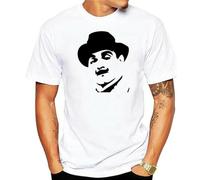 Men T Shirt Hercule Poirot Women t-Shirt White S