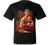 Men T Shirt Kickboxer Movie Poster Jean-Claude Van Damme Tops O Neck T-Shirt Novelty T-Shirt_382 Black M